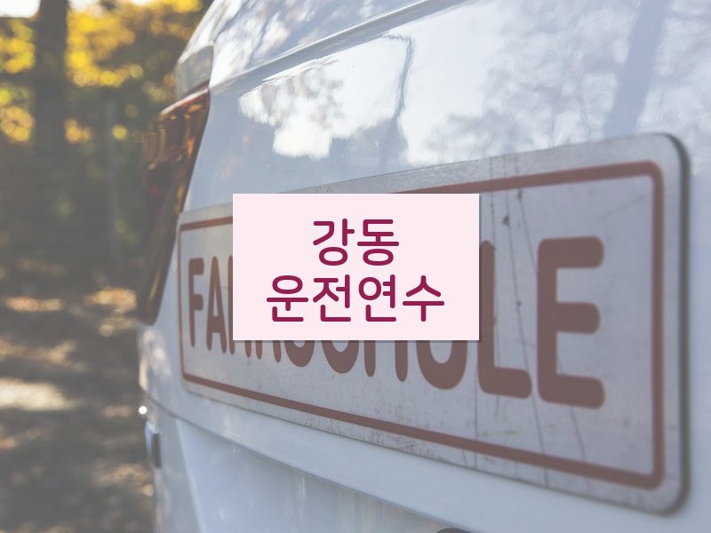 강동운전연수 후기