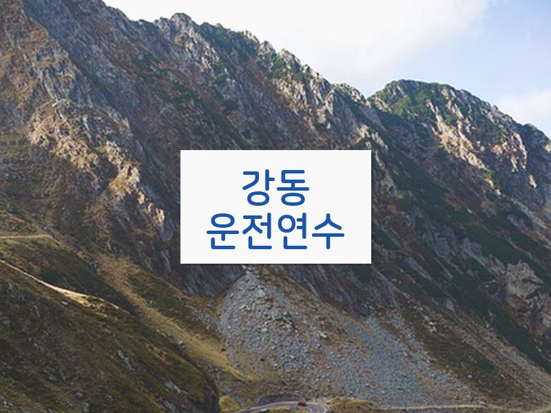 강동운전연수 후기