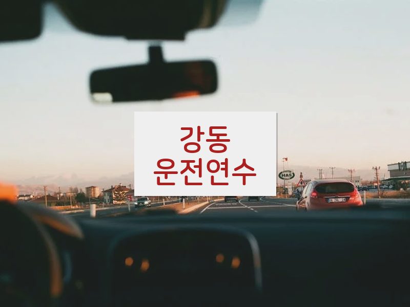 강동운전연수 후기
