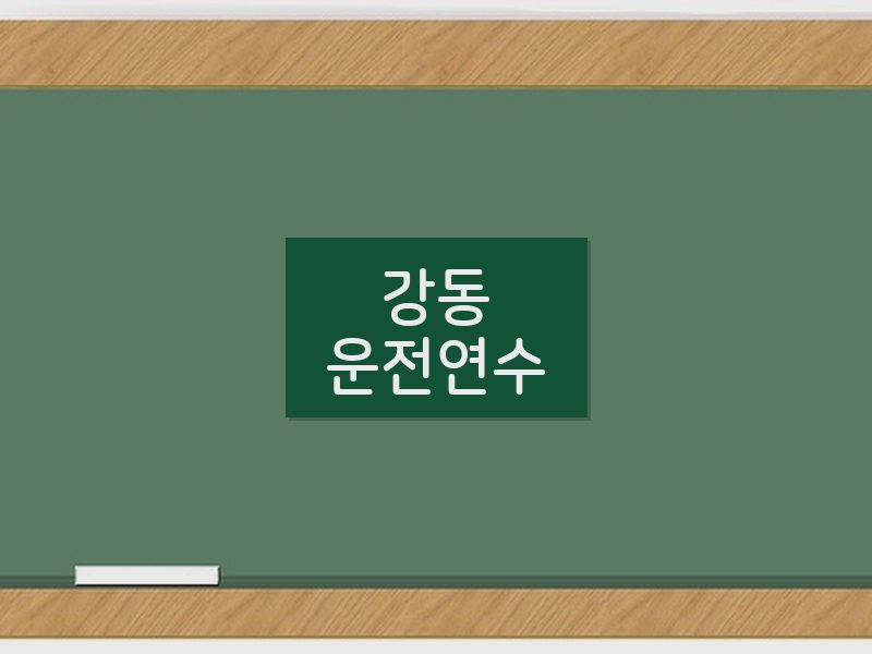 강동운전연수 후기