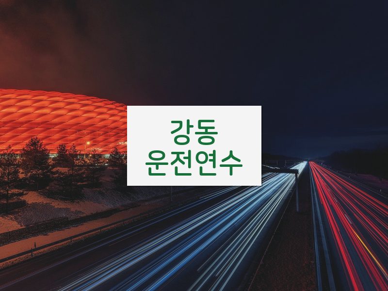 강동운전연수 후기