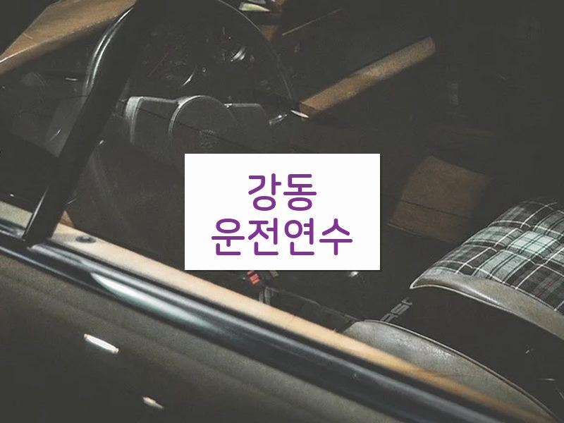강동운전연수 후기