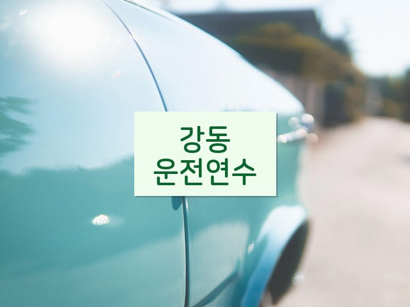 강동운전연수 후기