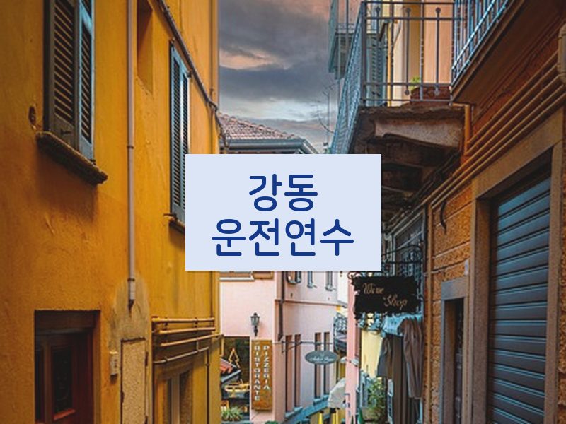 강동운전연수 후기