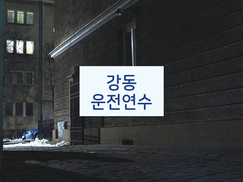 강동운전연수 후기