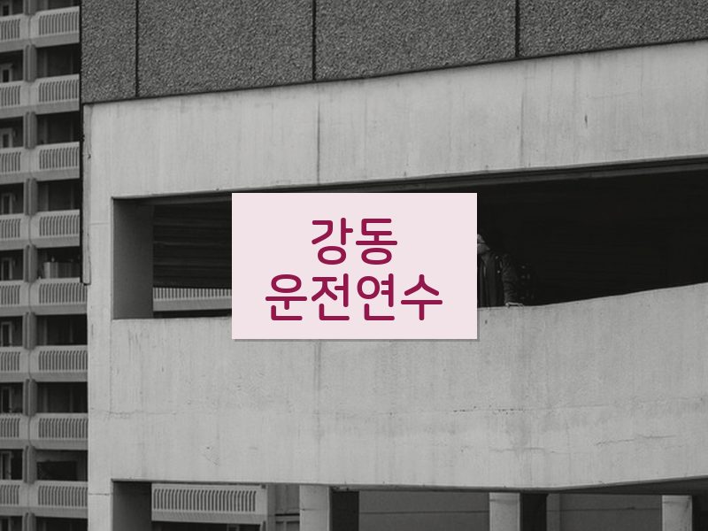 강동운전연수 후기