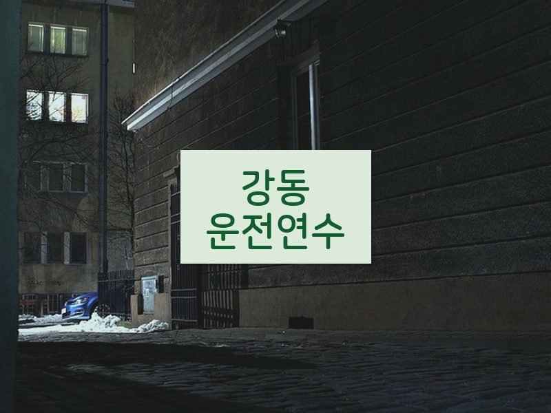 강동운전연수 후기
