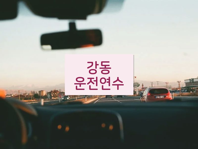 강동운전연수 후기