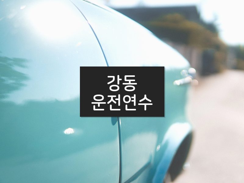 강동운전연수 후기