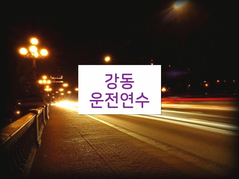 강동운전연수 후기