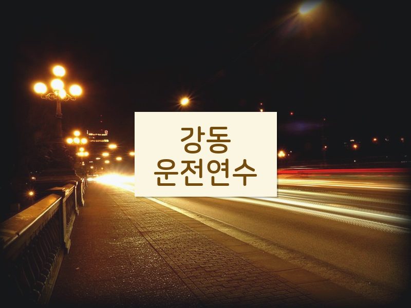강동운전연수 후기