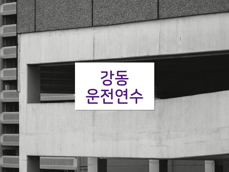 강동운전연수 후기