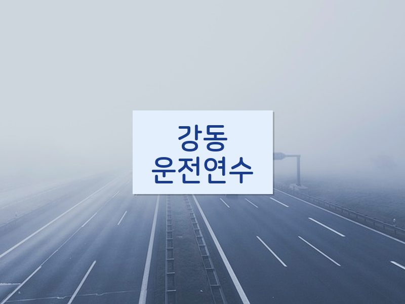 강동운전연수 후기