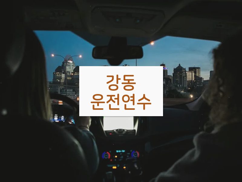 강동운전연수 후기