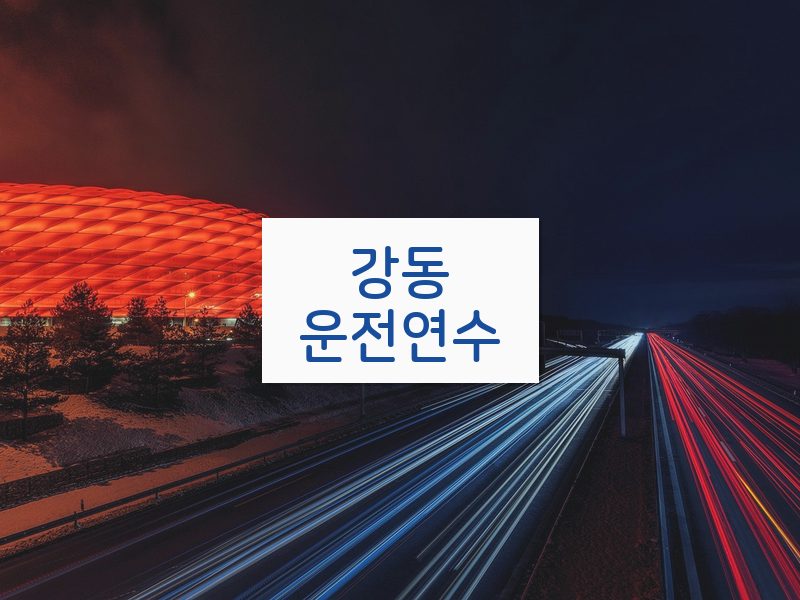 강동운전연수 후기