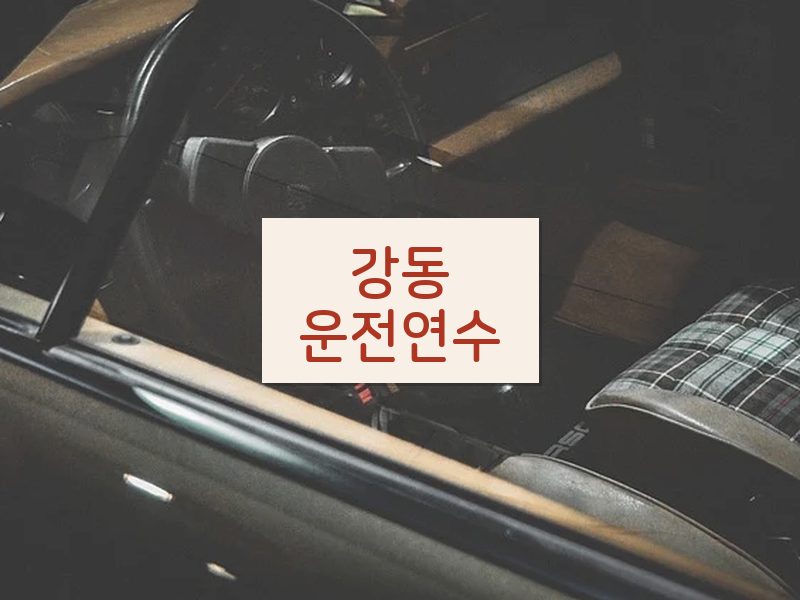 강동운전연수 후기