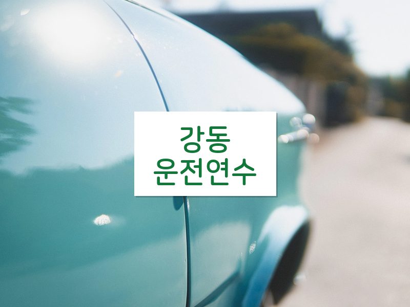 강동운전연수 후기