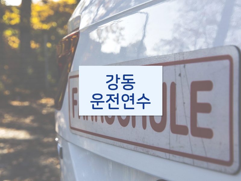 강동운전연수 후기