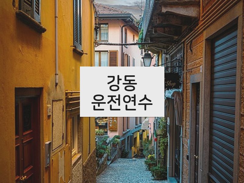 강동운전연수 후기