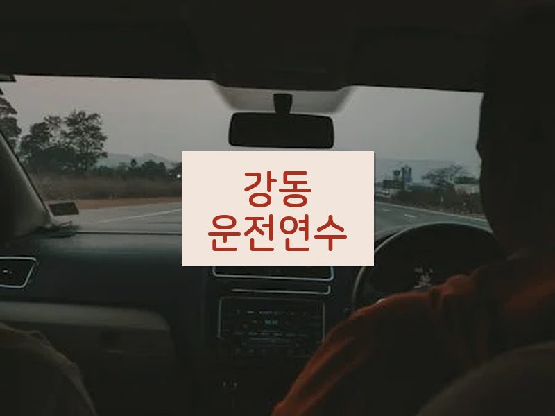 강동운전연수 후기
