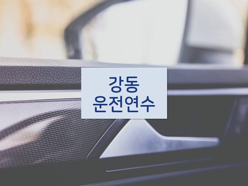 강동운전연수 후기